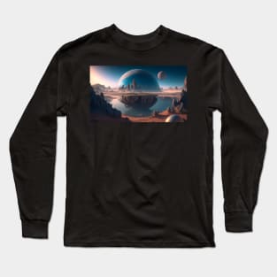 Beautiful scenery on another planet Long Sleeve T-Shirt